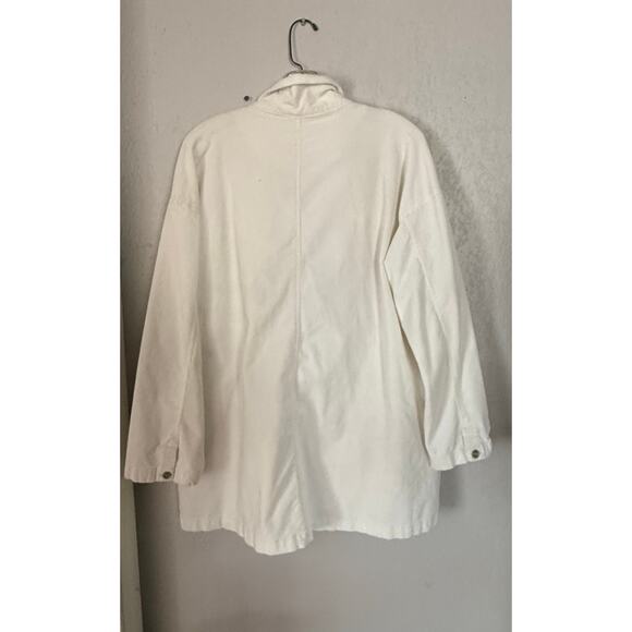 Anthropologie Pilcro Washed Corduroy Oversized Blazer Off White Small - Picture 3 of 9